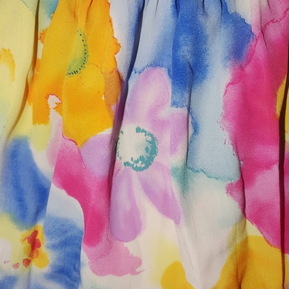 Starfire Floral Pastel Crinkle Skirt M/L‎ - Picture 3 of 4